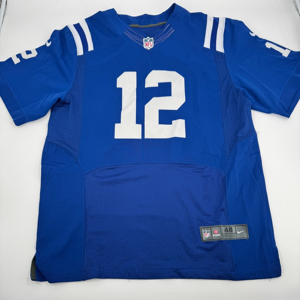 Nike Andrew Luck Indianapolis Colts Jersey Mens 48 Blue NFL On Field 12